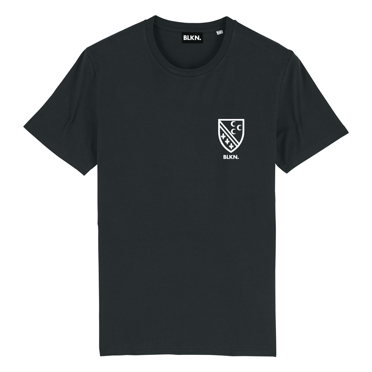 BLKN. x Sandzak White Logo T-Shirt Men Embroidered - BALKANBRAND BLKN