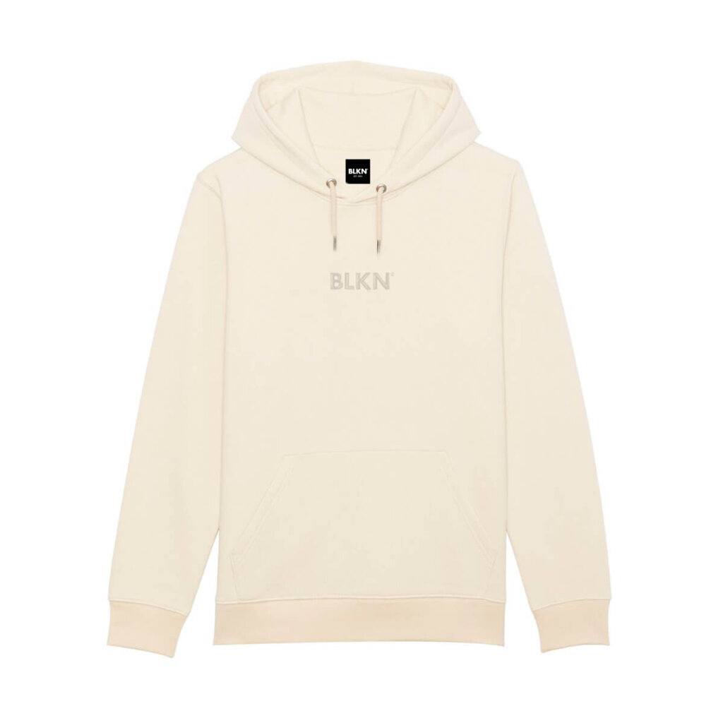 BLKN SS21 3D embroidered Hoodie Raw White - BALKANBRAND BLKN